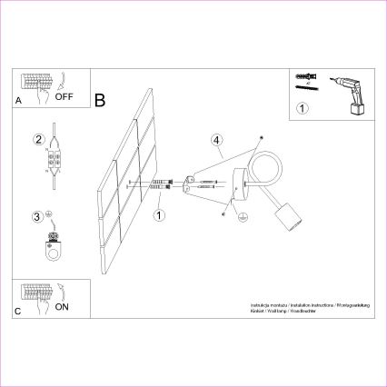 Zidna lampa EMBER 1xE27/15W/230V bijela/bež/bukva