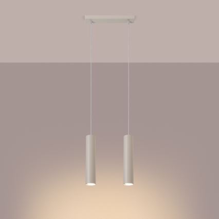Luster na sajli LAGOS 2xGU10/10W/230V krem
