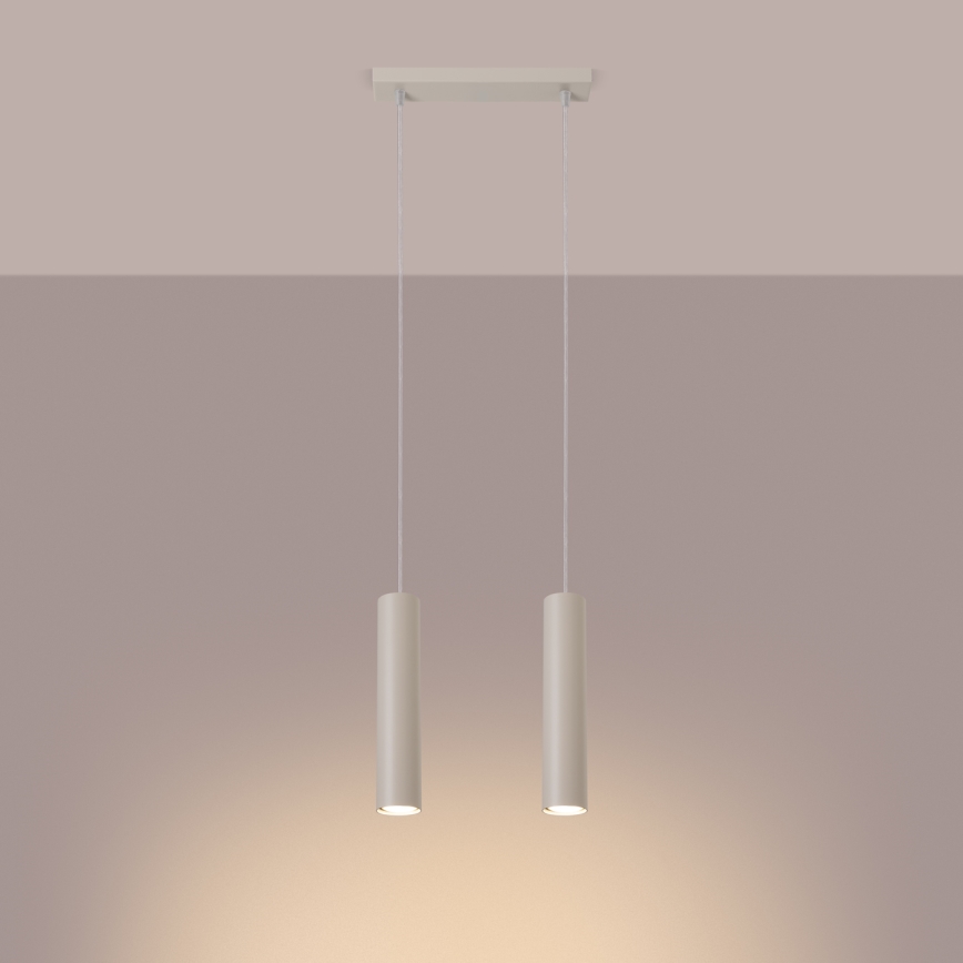 Luster na sajli LAGOS 2xGU10/10W/230V krem