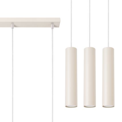 Luster na sajli LAGOS 3xGU10/10W/230V krem