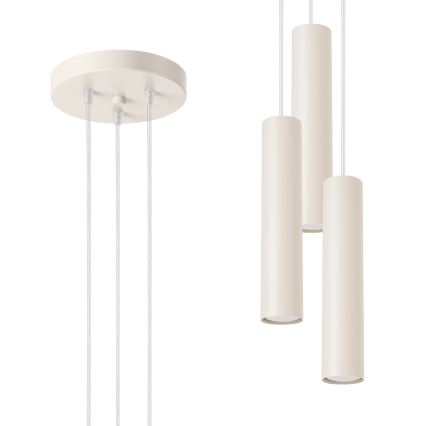 Luster na sajli LAGOS 3xGU10/10W/230V krem