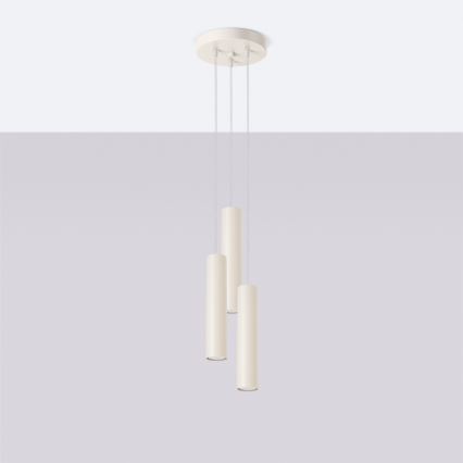 Luster na sajli LAGOS 3xGU10/10W/230V krem
