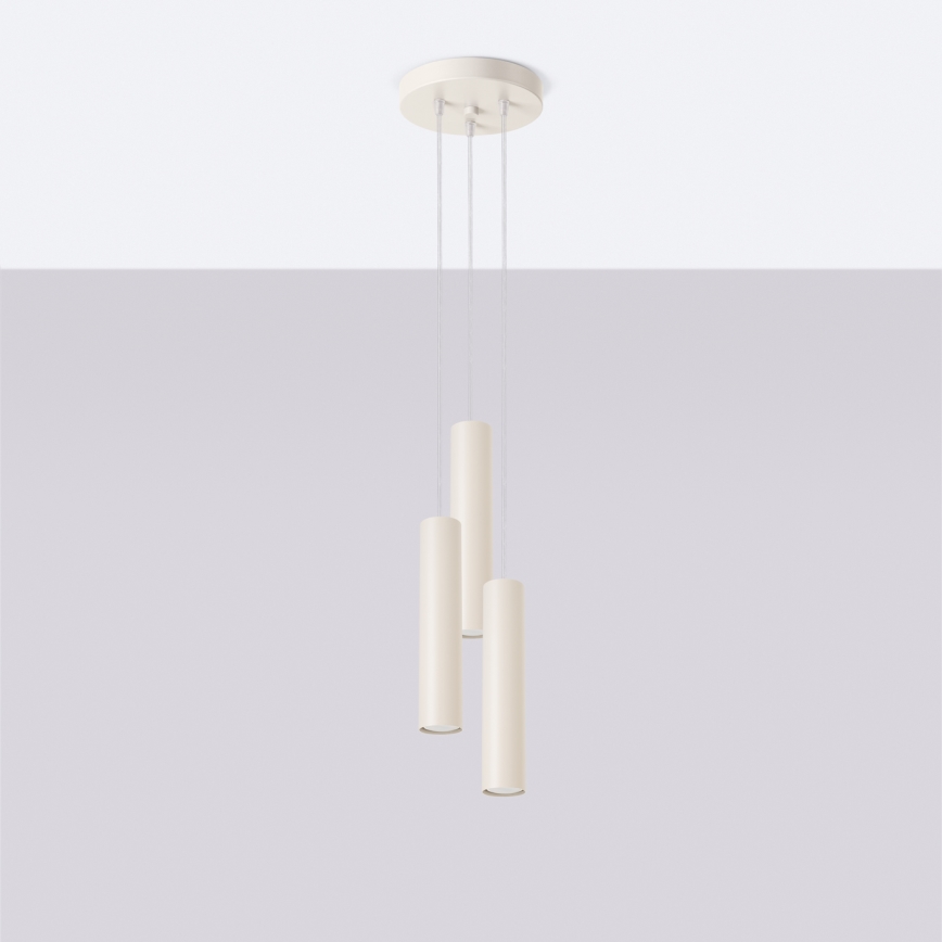 Luster na sajli LAGOS 3xGU10/10W/230V krem