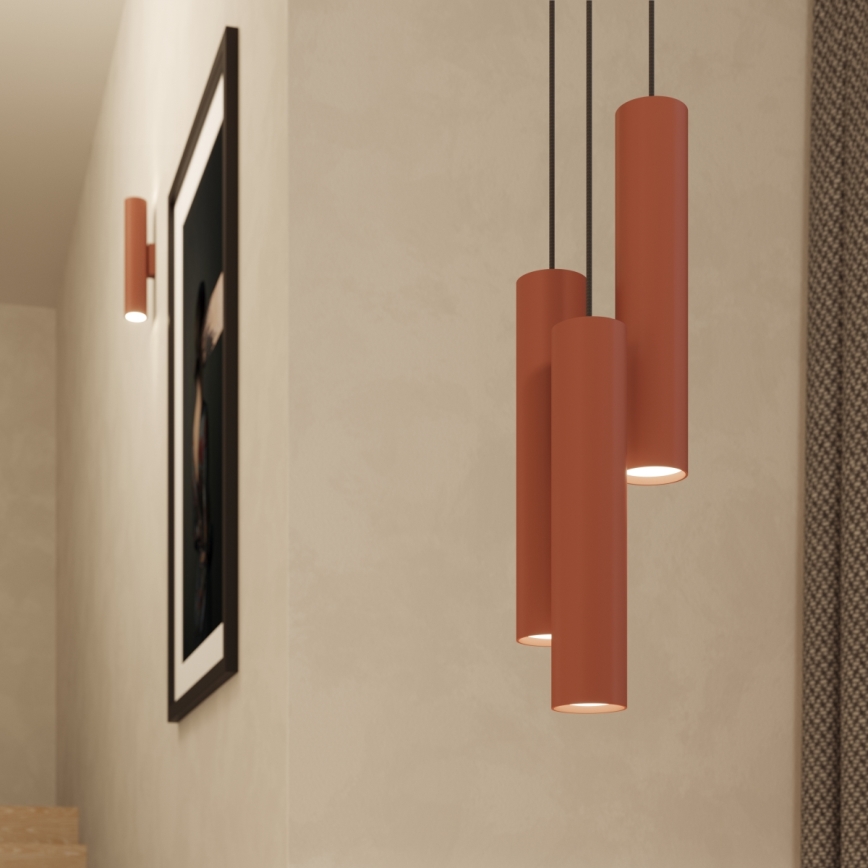 Luster na sajli LAGOS 3xGU10/10W/230V crvena