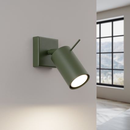Zidna reflektorska svjetiljka RING 1xGU10/10W/230V zelena