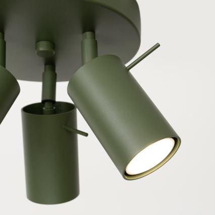 Reflektorska svjetiljka RING 3xGU10/10W/230V zelena