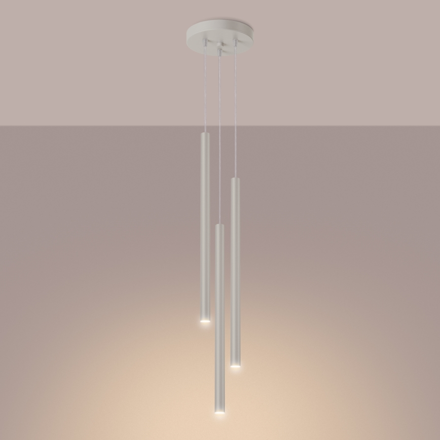 Luster na sajli PASTELO 3xG9/8W/230V krem