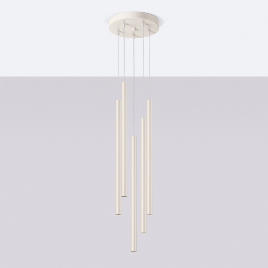 Luster na sajli PASTELO 5xG9/8W/230V krem