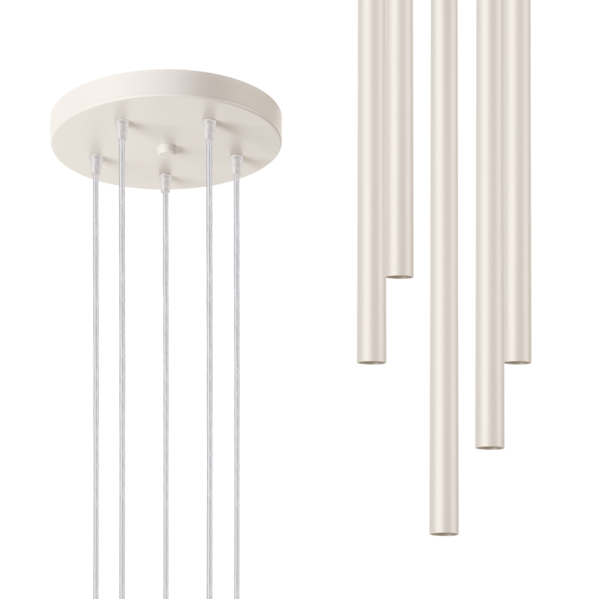 Luster na sajli PASTELO 5xG9/8W/230V krem