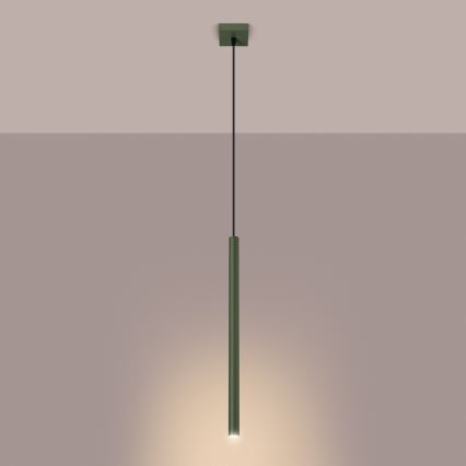 Luster na sajli PASTELO 1xG9/8W/230V zelena