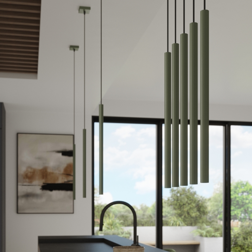 Luster na sajli PASTELO 1xG9/8W/230V zelena
