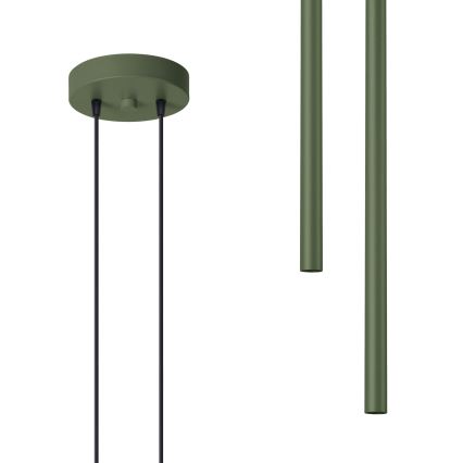 Luster na sajli PASTELO 2xG9/8W/230V zelena