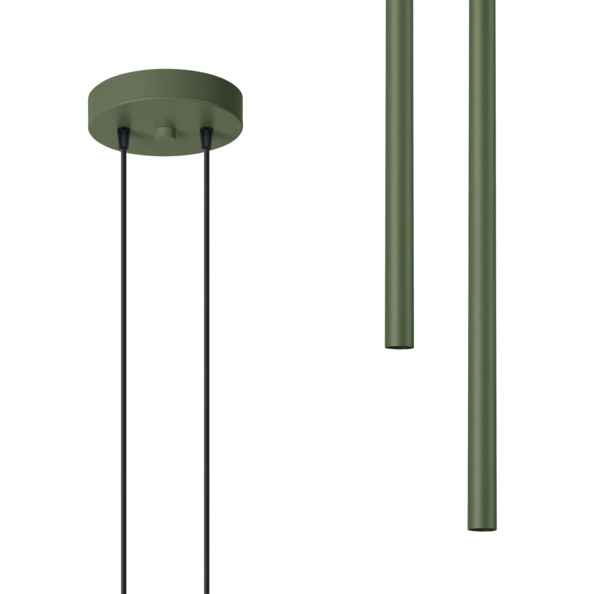 Luster na sajli PASTELO 2xG9/8W/230V zelena