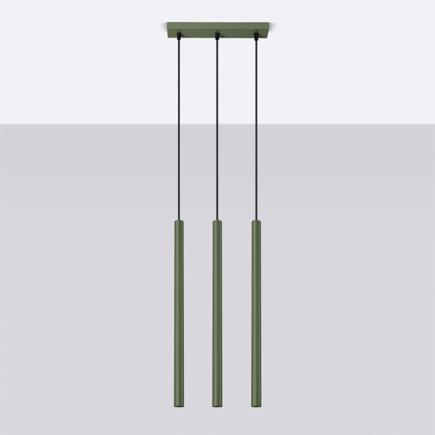 Luster na sajli PASTELO 3xG9/8W/230V zelena