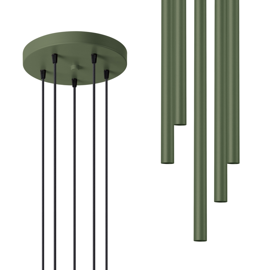 Luster na sajli PASTELO 5xG9/8W/230V zelena