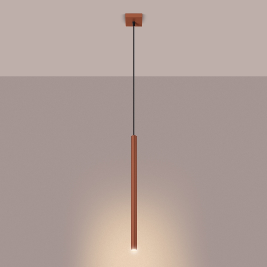 Luster na sajli PASTELO 1xG9/8W/230V crvena