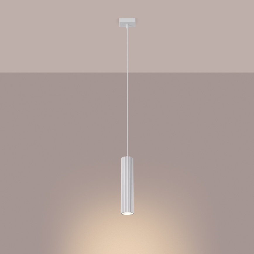 Luster na sajli KARBON 1xGU10/10W/230V bijela