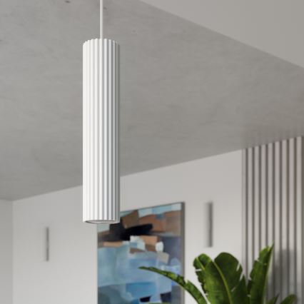 Luster na sajli KARBON 1xGU10/10W/230V bijela