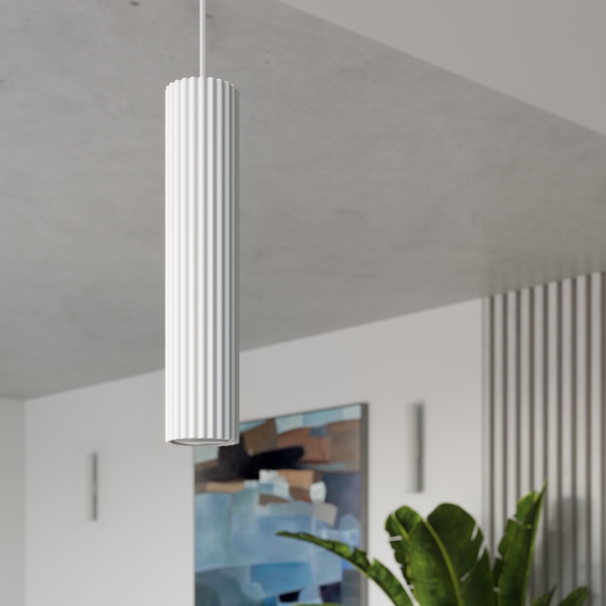 Luster na sajli KARBON 1xGU10/10W/230V bijela