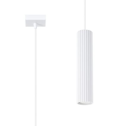 Luster na sajli KARBON 1xGU10/10W/230V bijela