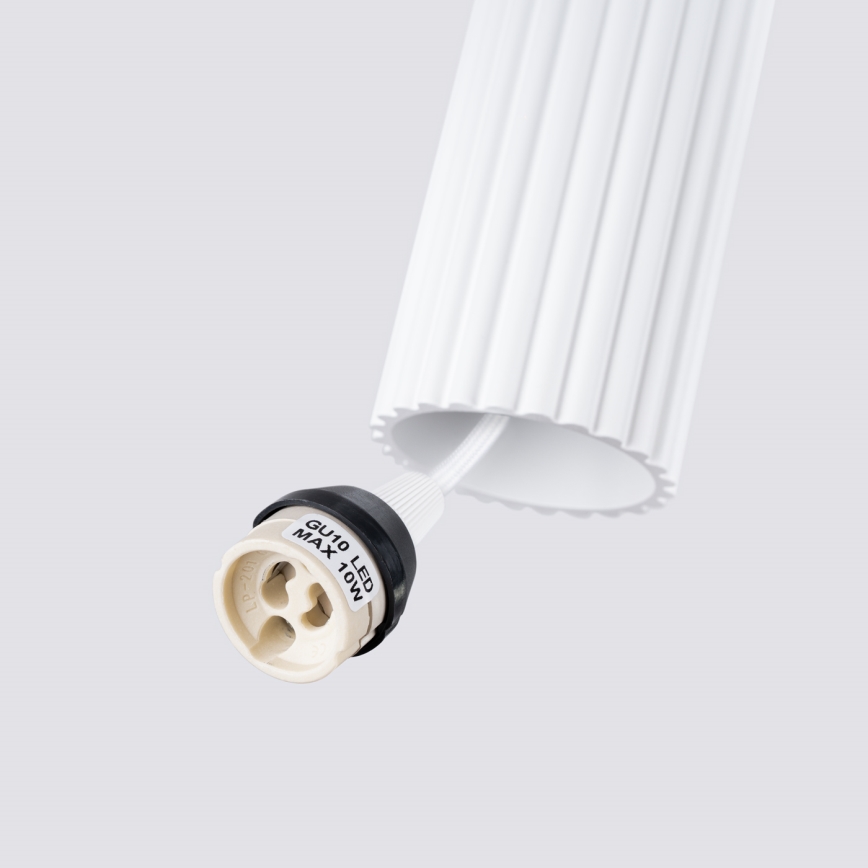 Luster na sajli KARBON 1xGU10/10W/230V bijela