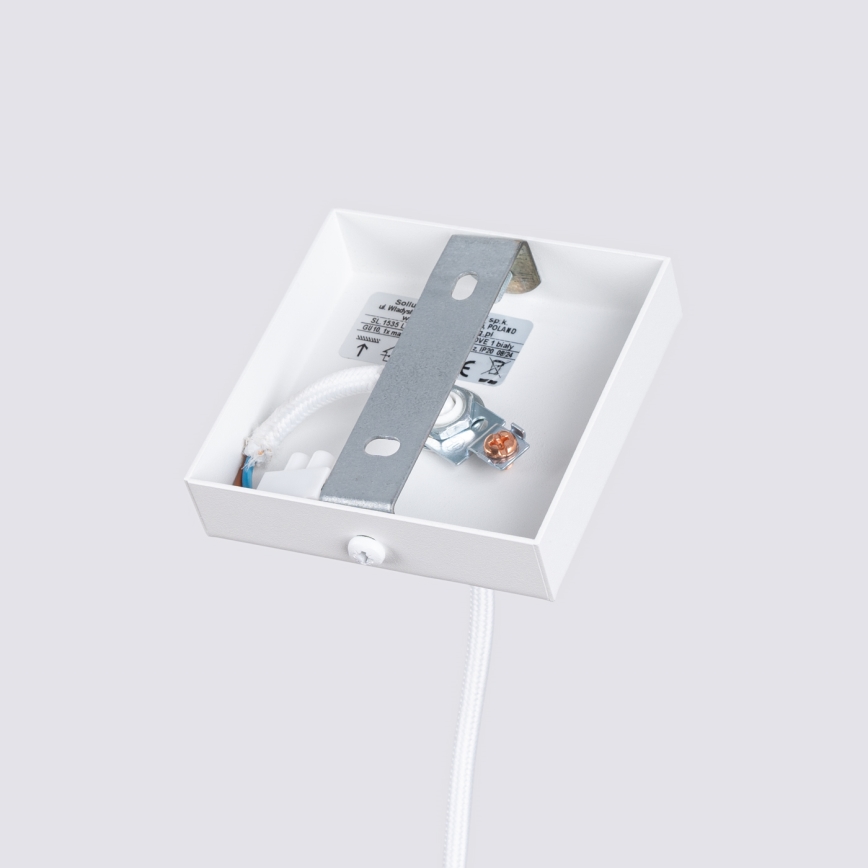 Luster na sajli KARBON 1xGU10/10W/230V bijela