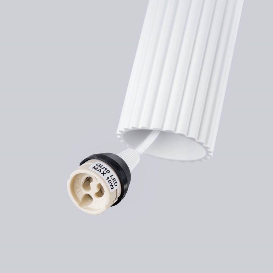 Luster na sajli KARBON 2xGU10/10W/230V bijela