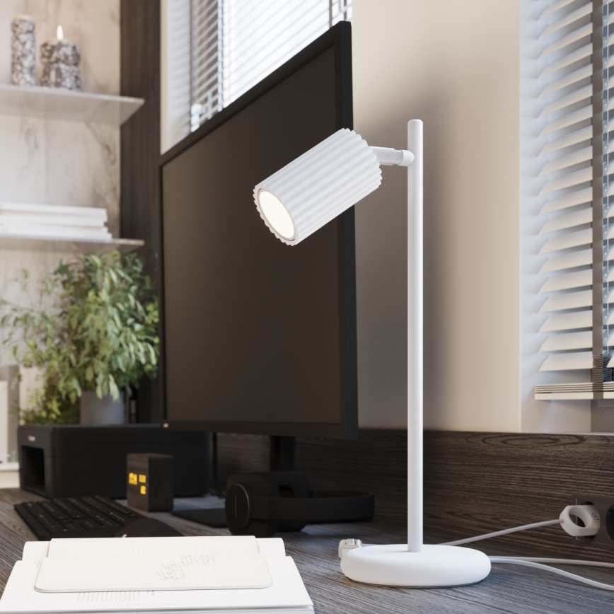 Stolna lampa KARBON 1xGU10/10W/230V bijela