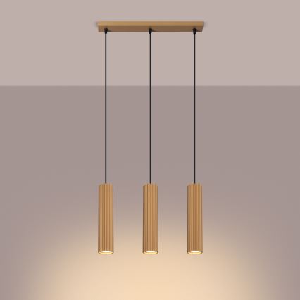 Luster na sajli KARBON 3xGU10/10W/230V zlatna