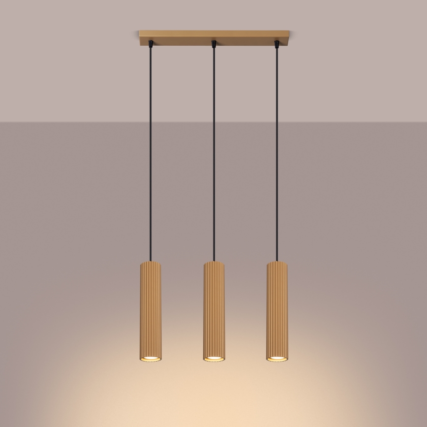 Luster na sajli KARBON 3xGU10/10W/230V zlatna
