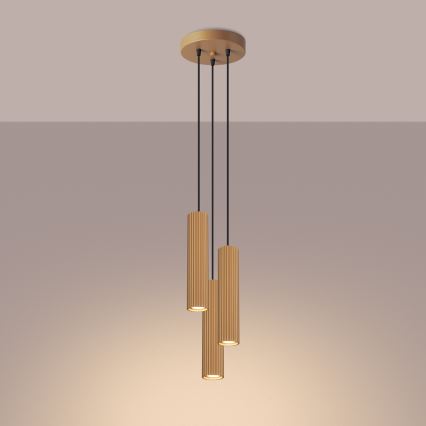Luster na sajli KARBON 3xGU10/10W/230V zlatna