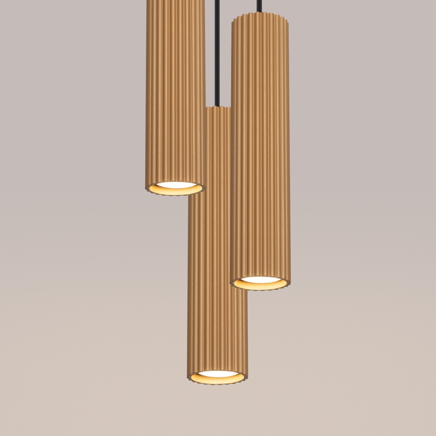 Luster na sajli KARBON 3xGU10/10W/230V zlatna