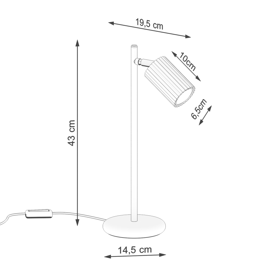 Stolna lampa KARBON 1xGU10/10W/230V zlatna