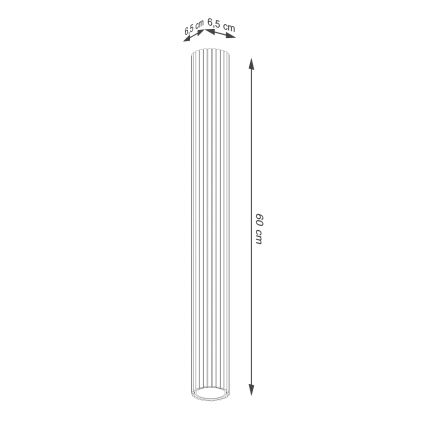 Reflektorska svjetiljka KARBON 1xGU10/10W/230V 60 cm crna