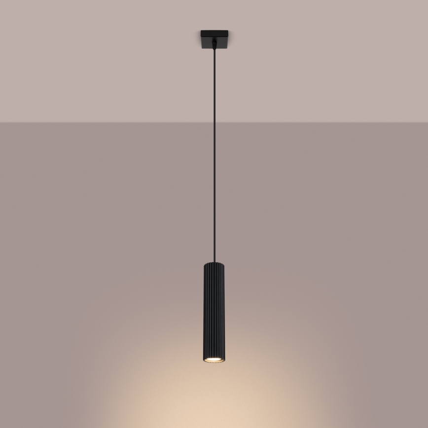Luster na sajli KARBON 1xGU10/10W/230V crna