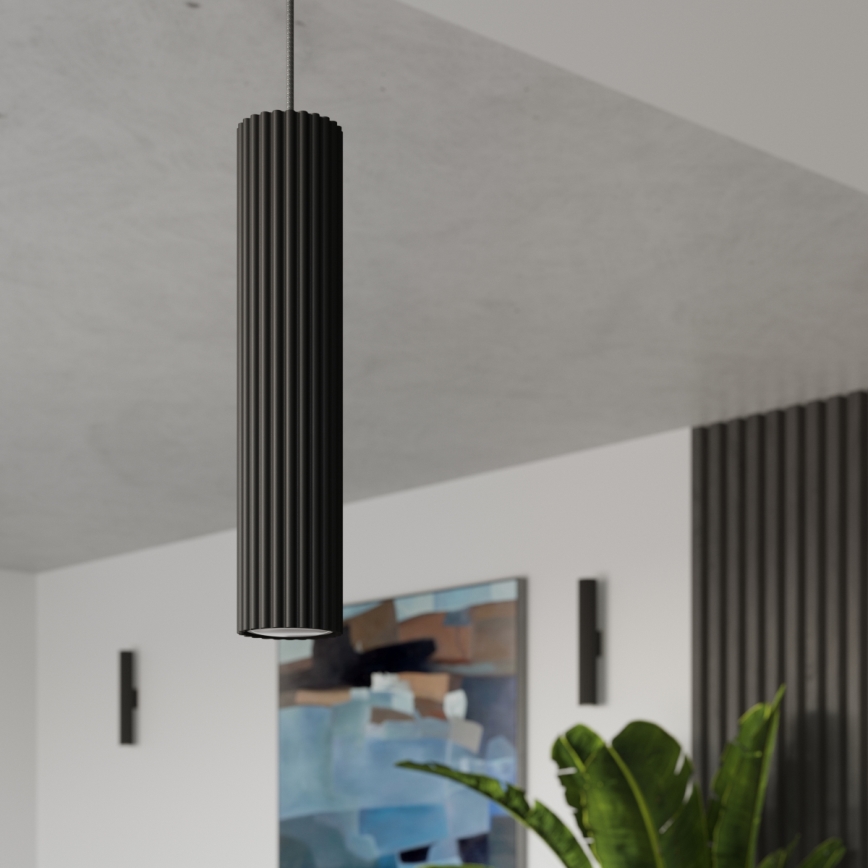 Luster na sajli KARBON 1xGU10/10W/230V crna