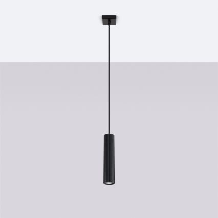 Luster na sajli KARBON 1xGU10/10W/230V crna