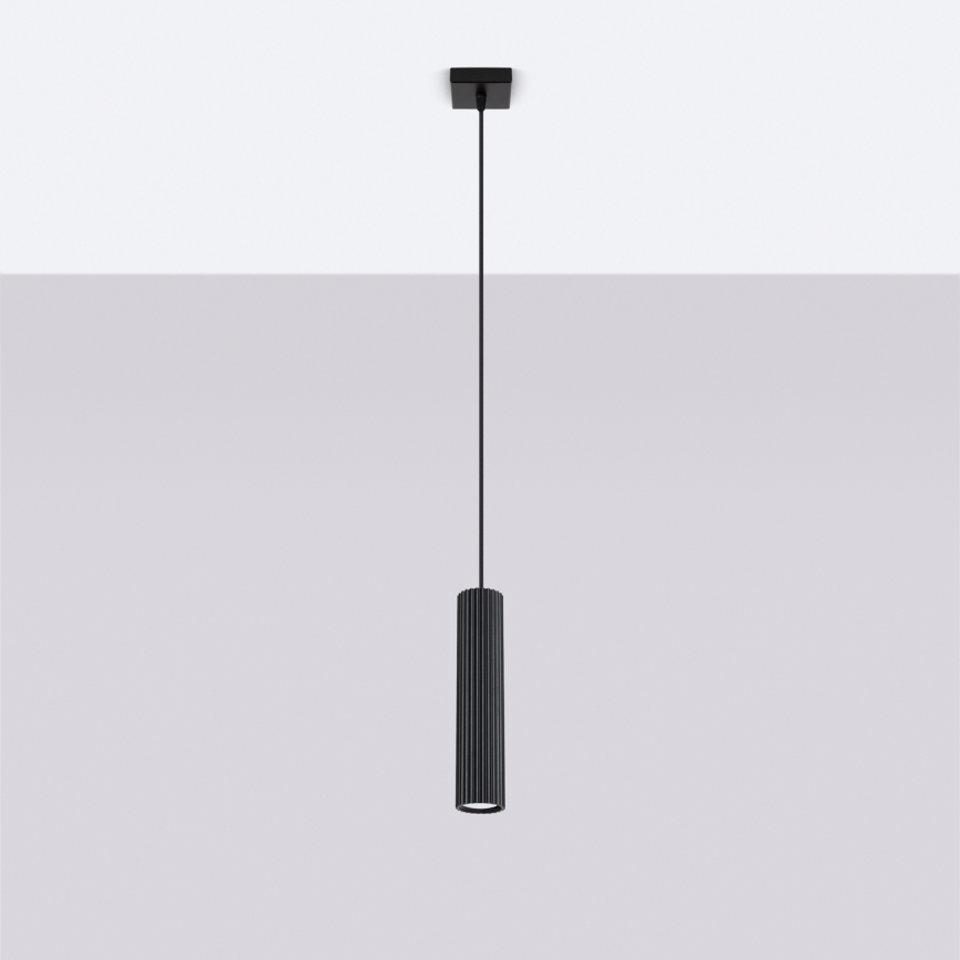 Luster na sajli KARBON 1xGU10/10W/230V crna