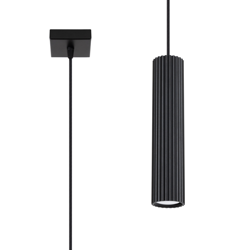Luster na sajli KARBON 1xGU10/10W/230V crna