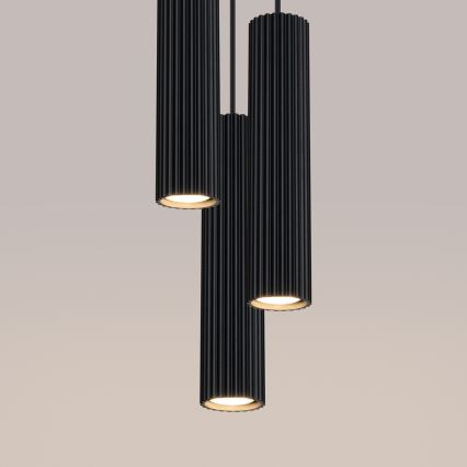 Luster na sajli KARBON 3xGU10/10W/230V crna