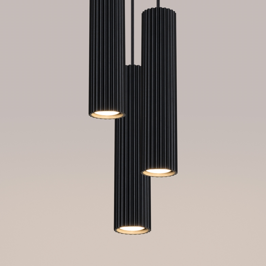 Luster na sajli KARBON 3xGU10/10W/230V crna