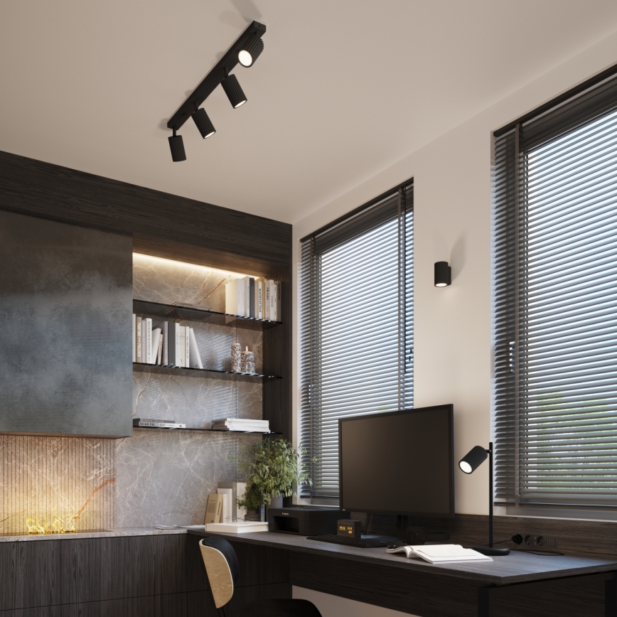 Stolna lampa KARBON 1xGU10/10W/230V crna