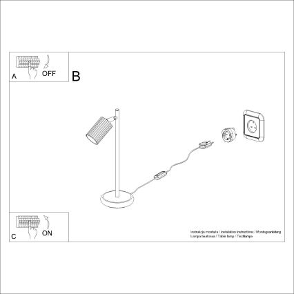 Stolna lampa KARBON 1xGU10/10W/230V crna
