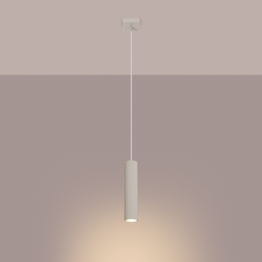 Luster na sajli KARBON 1xGU10/10W/230V krem
