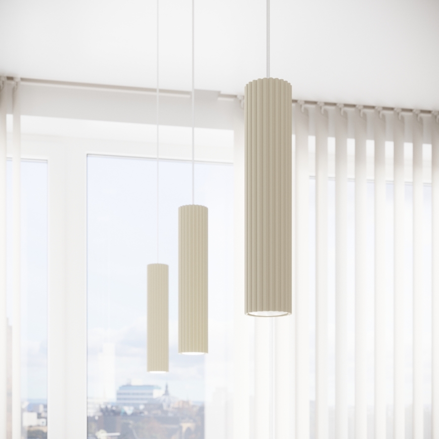 Luster na sajli KARBON 1xGU10/10W/230V krem
