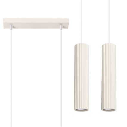 Luster na sajli KARBON 2xGU10/10W/230V krem