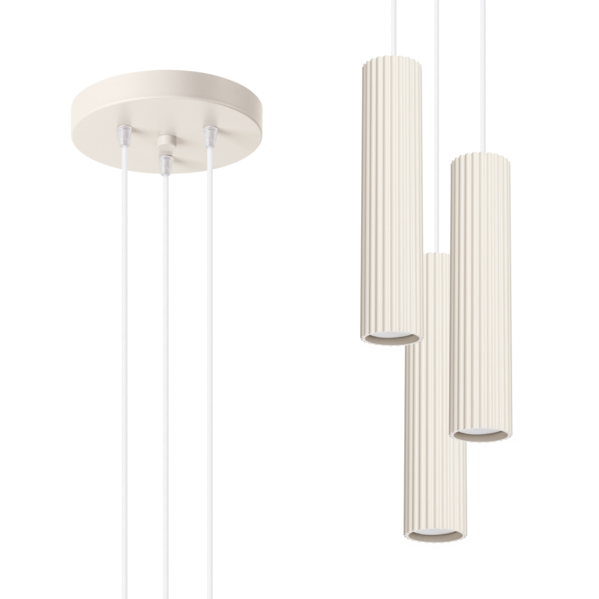 Luster na sajli KARBON 3xGU10/10W/230V krem