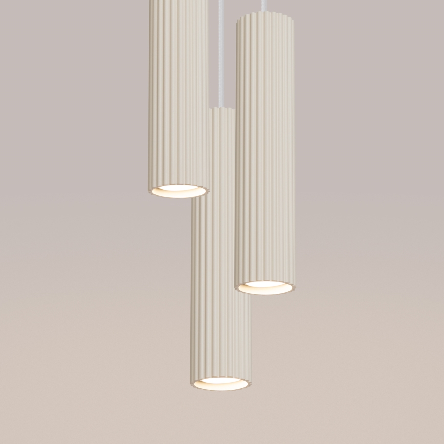 Luster na sajli KARBON 3xGU10/10W/230V krem
