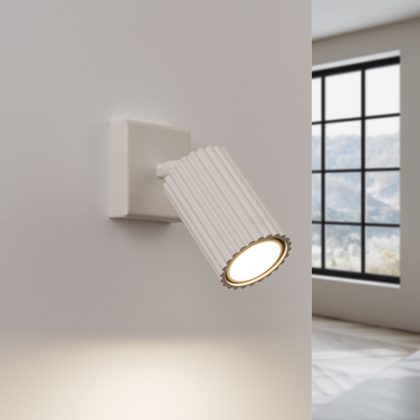 Zidna reflektorska svjetiljka KARBON 1xGU10/10W/230V krem