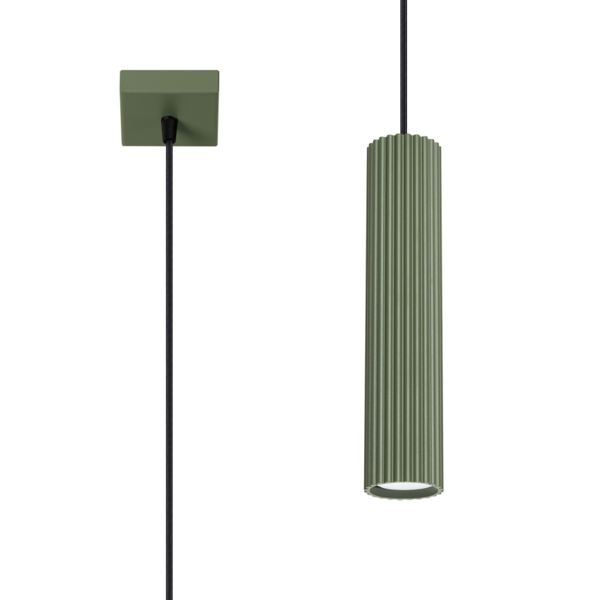 Luster na sajli KARBON 1xGU10/10W/230V zelena